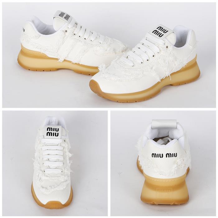 Miu Miu Cotton Denim Low-Top Sneakers 5E279E CSL F0304