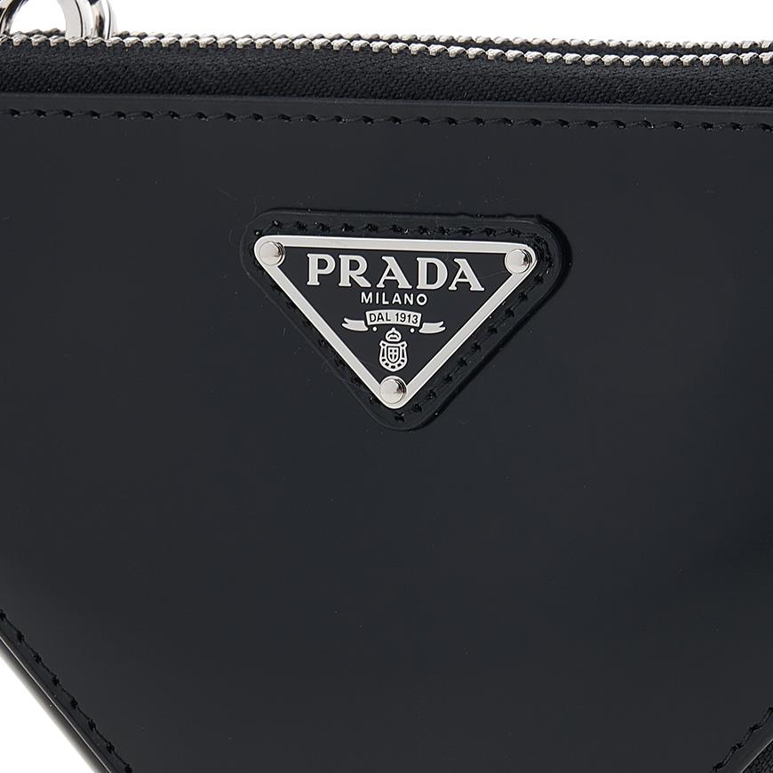 PRADA Women’s Brushed Leather Mini Pouch 1NR015 ZO6 F0002