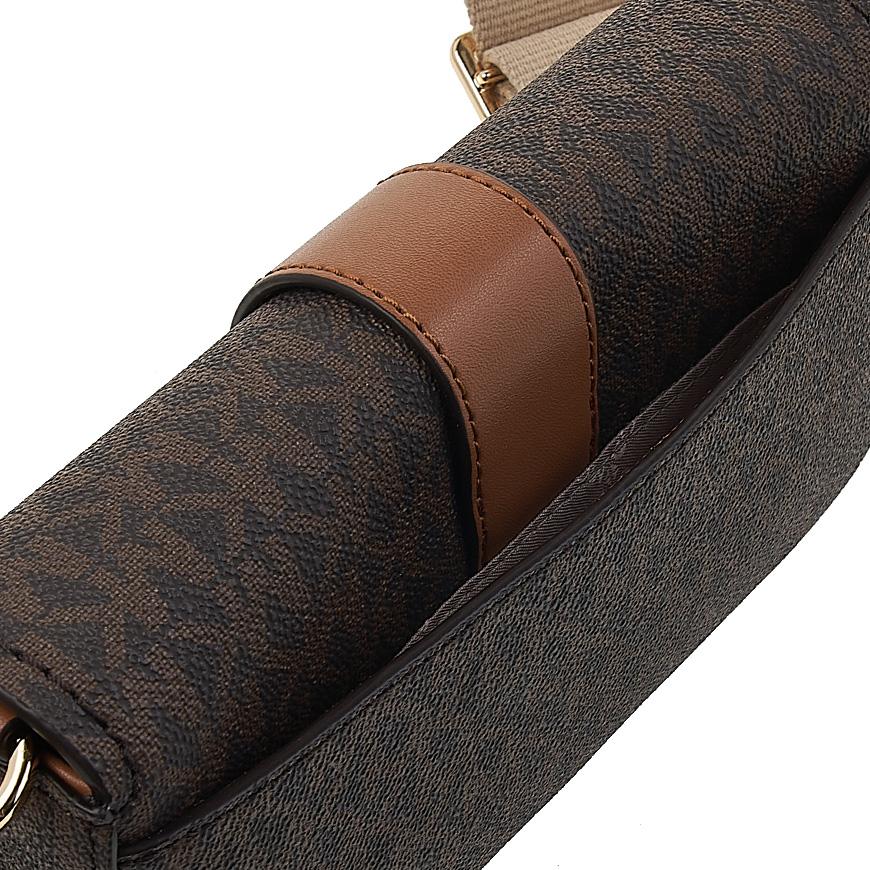 Michael Kors Greenwich Sling Shoulder Bag Brown Monogram Canvas