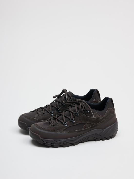 Ten C Black Leather Low-Top Sneakers 25CTCUQ01001A02105383 TURKISH COFFEE DOM