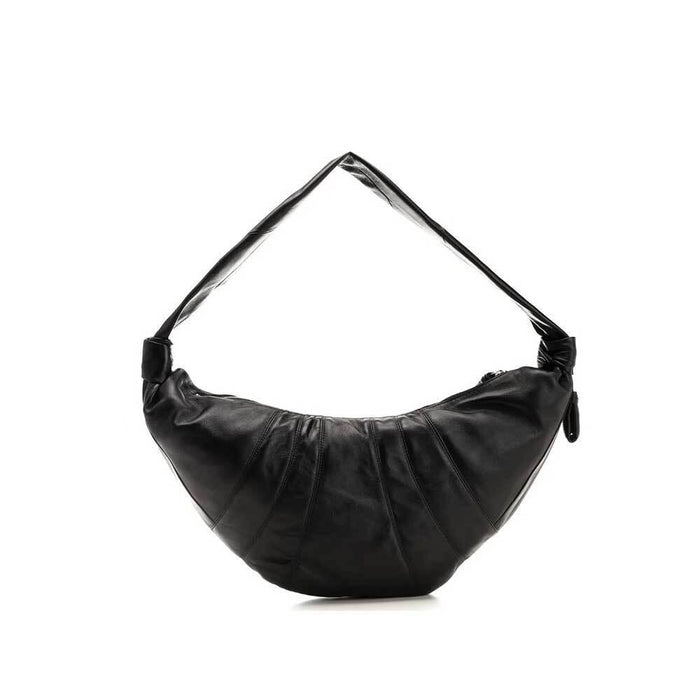 Lemaire Dark Chocolate Leather Croissant Bag Large Crossbody