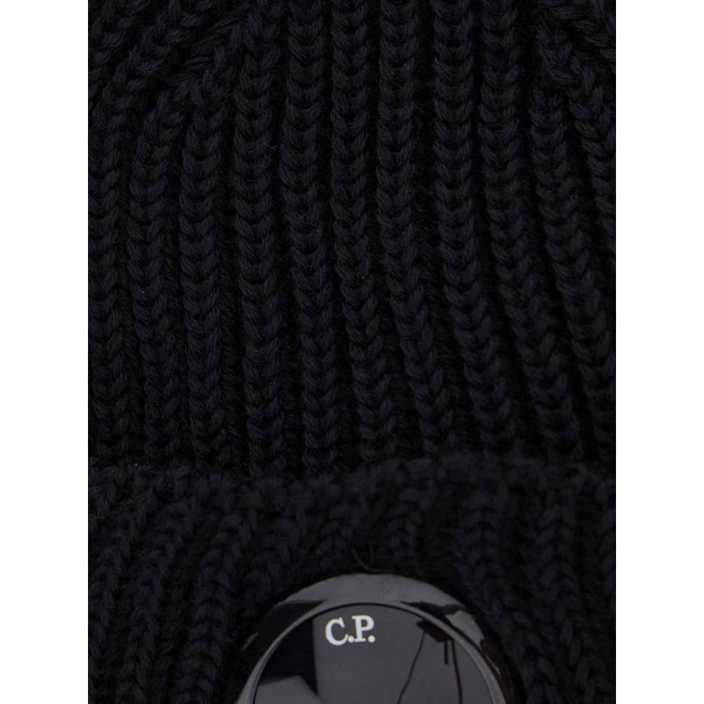 CP Company Merino Wool Lens Beanie Black