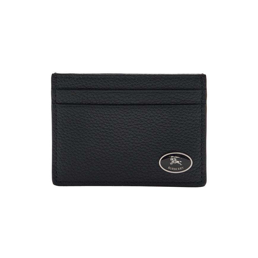 BURBERRY Men's Cotswolds Leather Card Holder Sandon Black