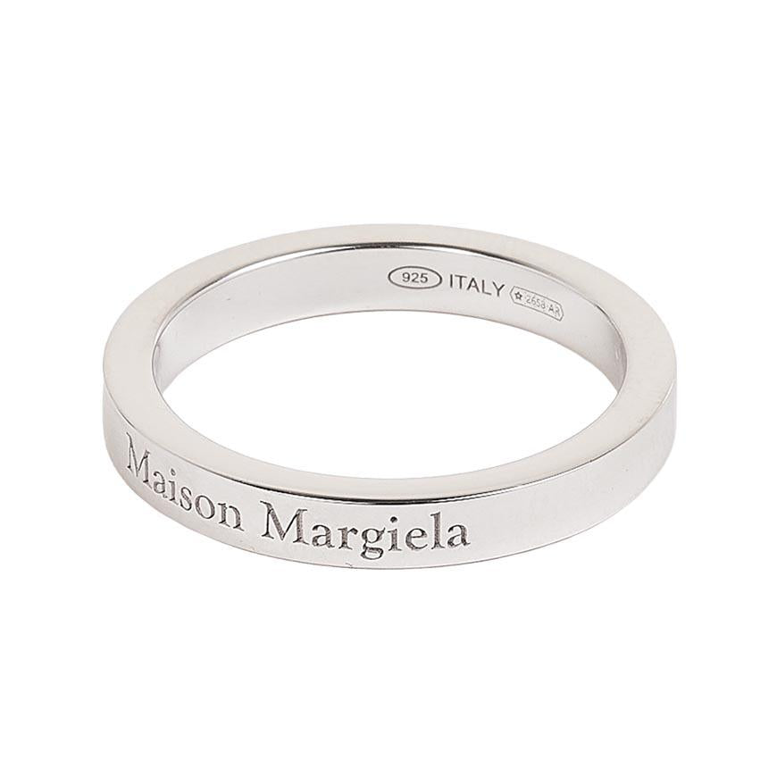 Maison Margiela Unisex Logo Ring Silver-Tone Jewelry