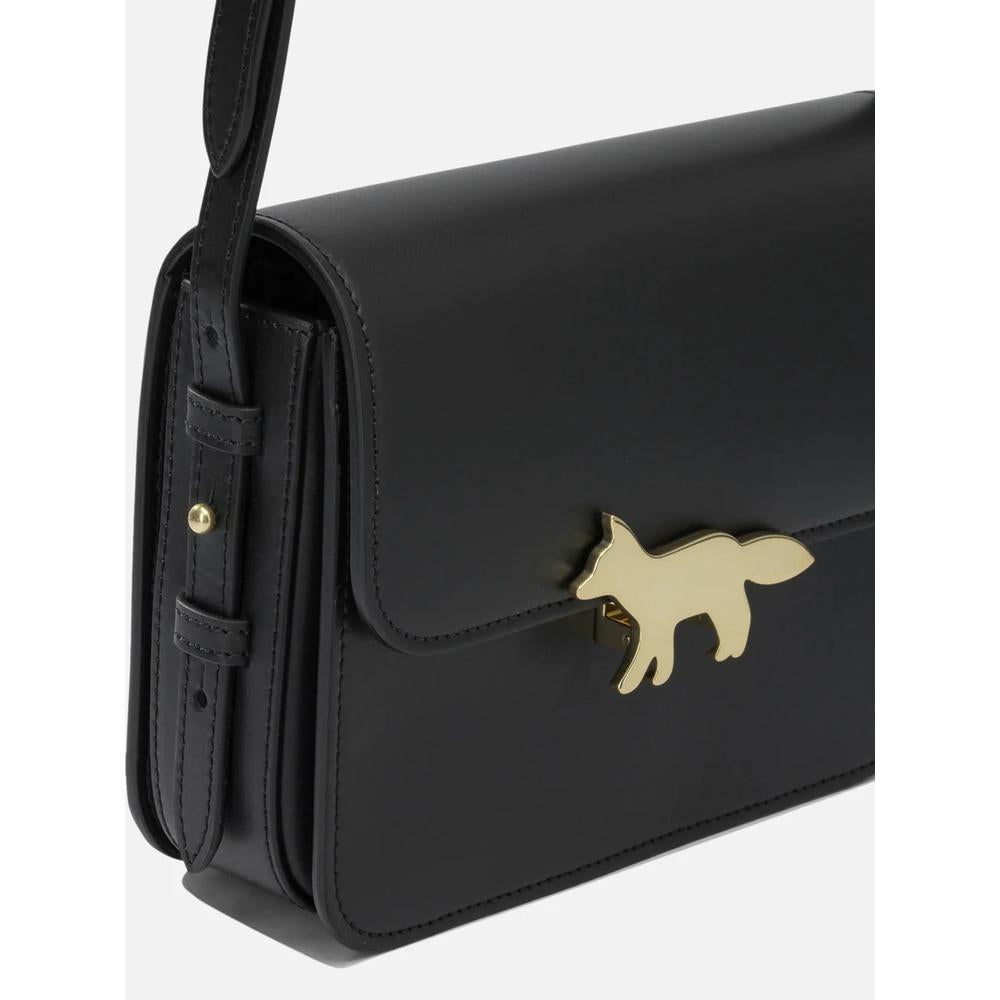 Maison Kitsune Edi Shoulder Bag Leather Pink Women’s Shoulder Bag
