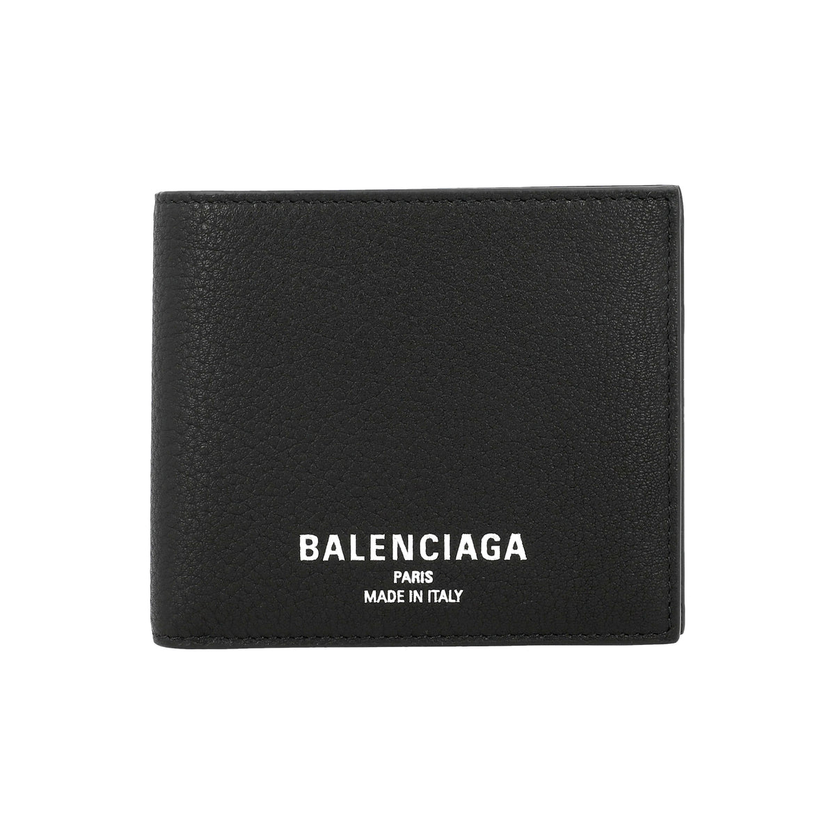 BALENCIAGA Logo Leather Bifold Wallet Black Men’s