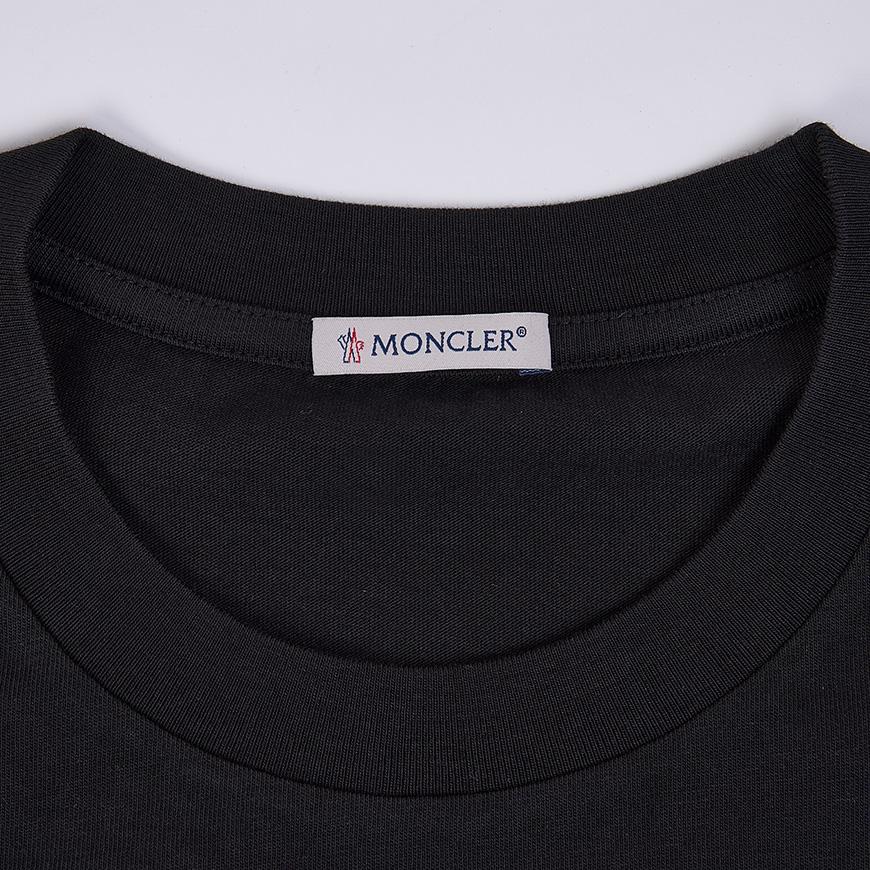 Moncler Men’s Logo Motif T-Shirt Black Cotton