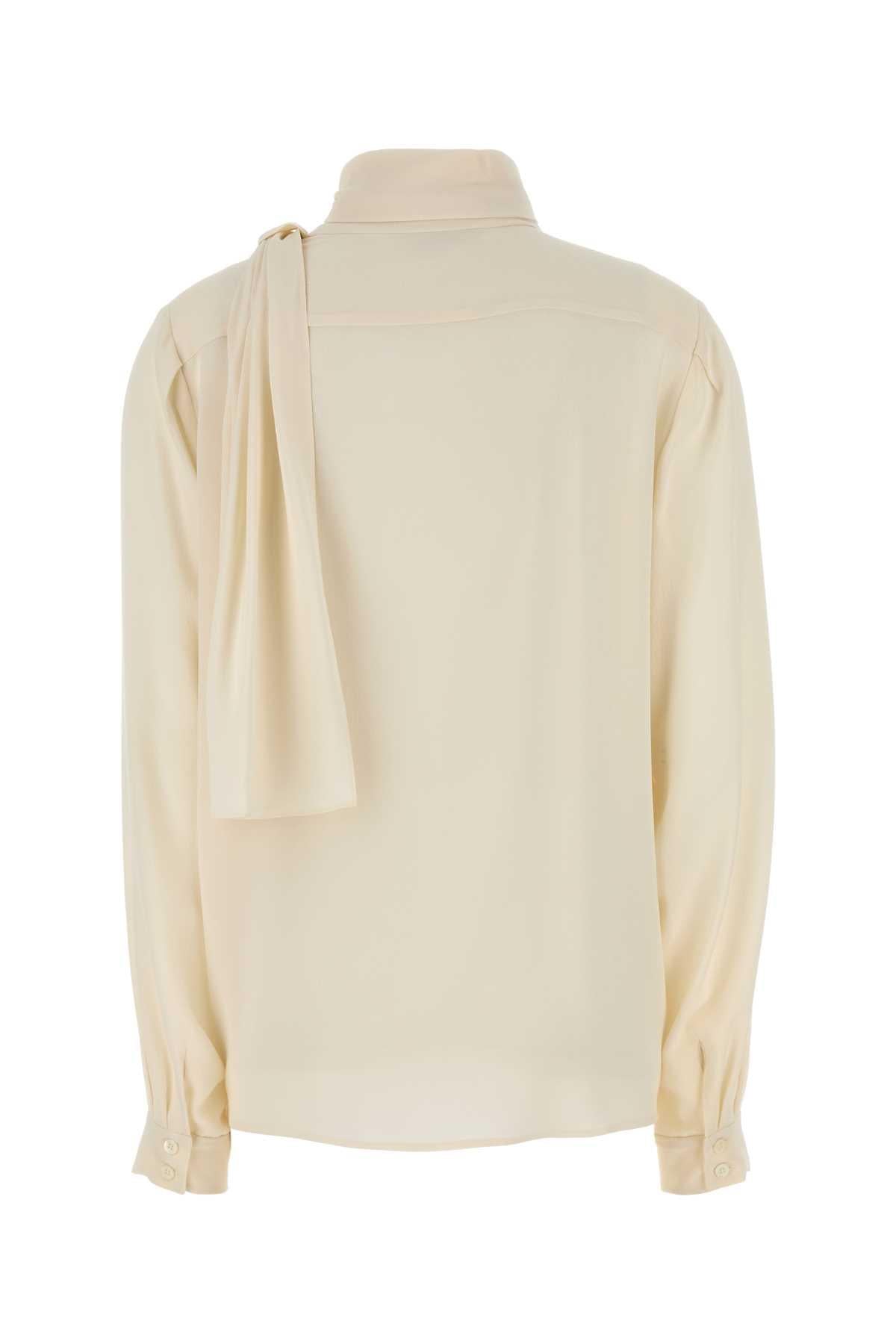 PRADA Long Sleeve Blouse White Cotton