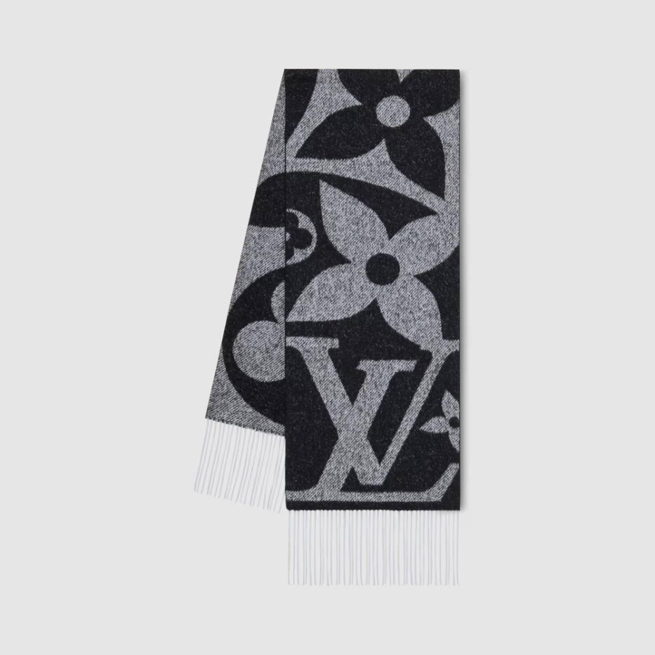 Louis Vuitton Snowy Kaleidoscope Wool Scarf M97179