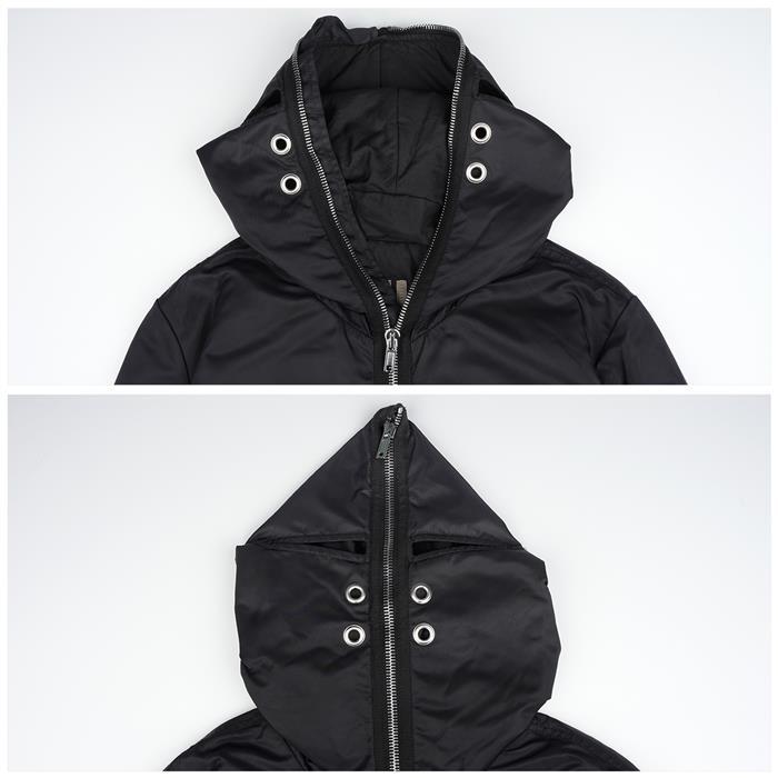 Rick Owens Darkshadow Gimp Eyelet Detail Hooded Jacket DU01D1772 BR 09