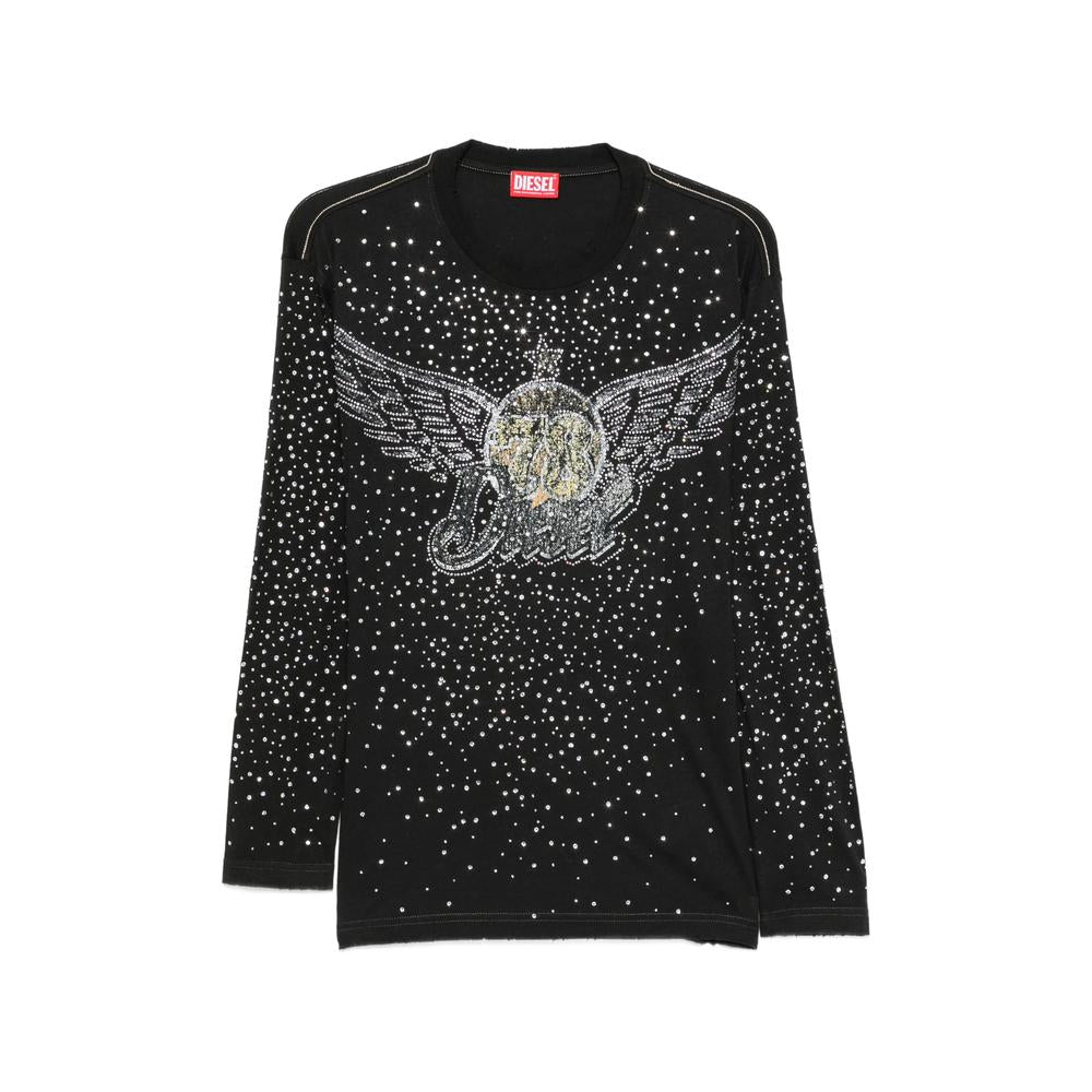 DIESEL Long Sleeve Sweatshirt Women’s Black Cotton Top
