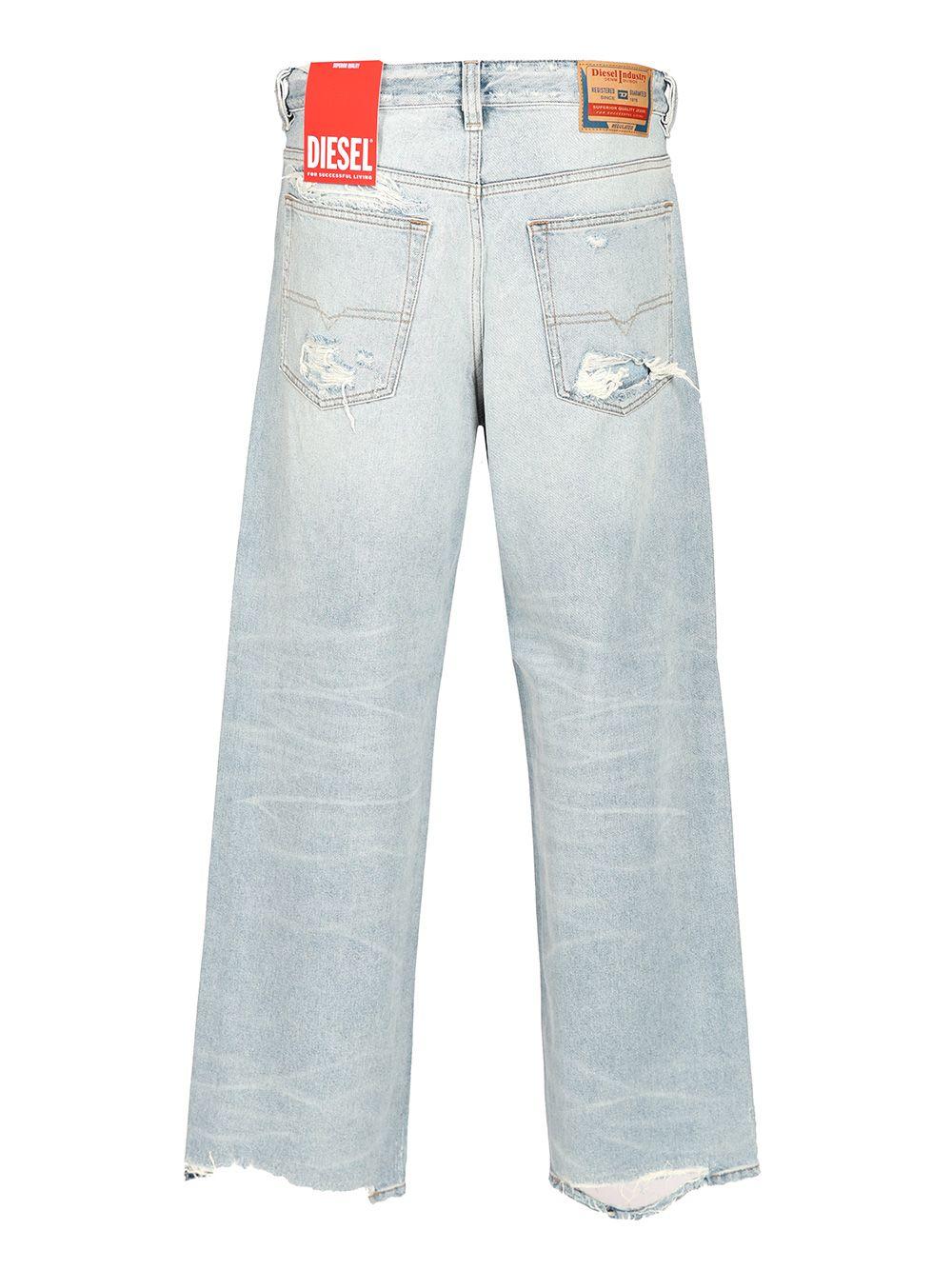 DIESEL Blue Denim Jeans Men's Straight Leg Pants