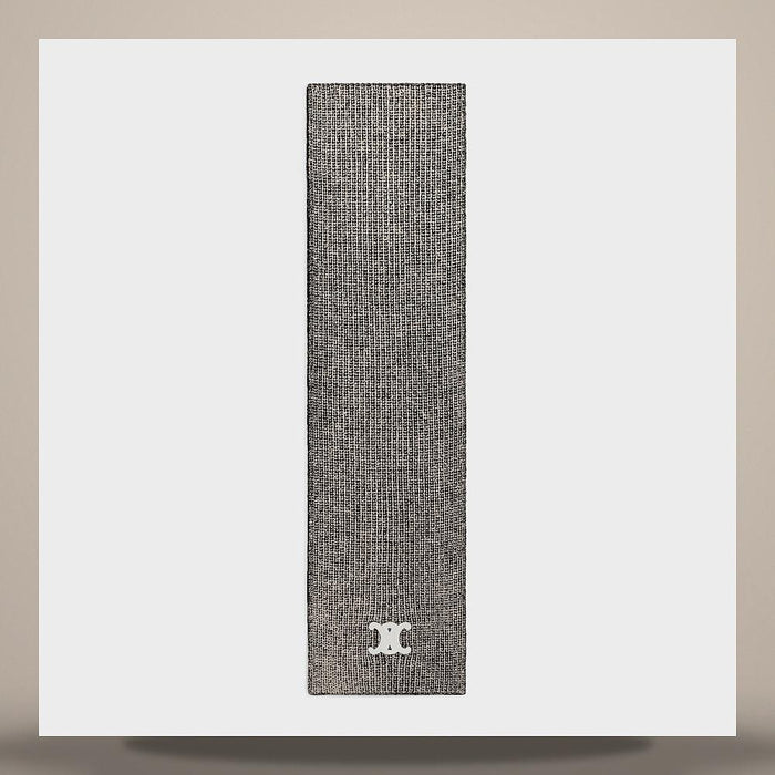 CELINE Triomphe Seamless Cashmere Scarf Black