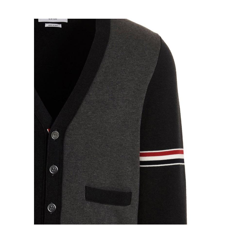 THOM BROWNE Men's 4-Bar Milano V-Neck Knit Cardigan MKC310F Y3007 982