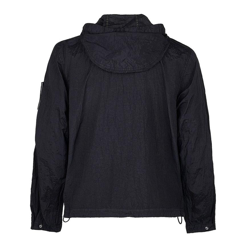 STONE ISLAND Men’s Water-Resistant Windproof Hooded Jacket Black