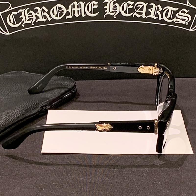 Chrome Hearts Zegna Tail Yeh 18K Gold-Plated Eyeglasses 49mm