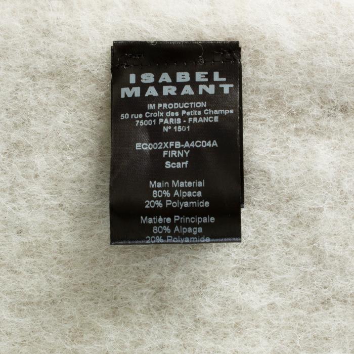 Isabel Marant Alpaca Blend Unisex Scarf FIRNY Gray