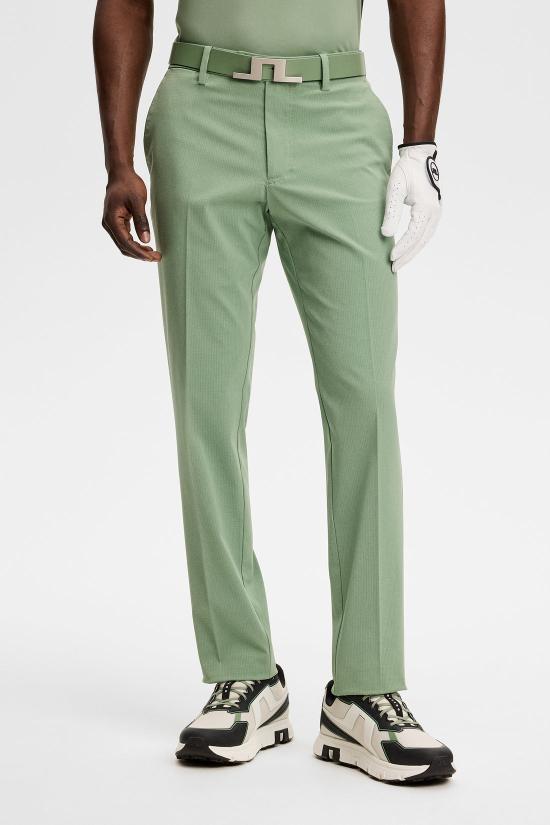 J LINDEBERG Straight Classic Pants for Men GMPA14598M286 HEDGE GREEN DOM