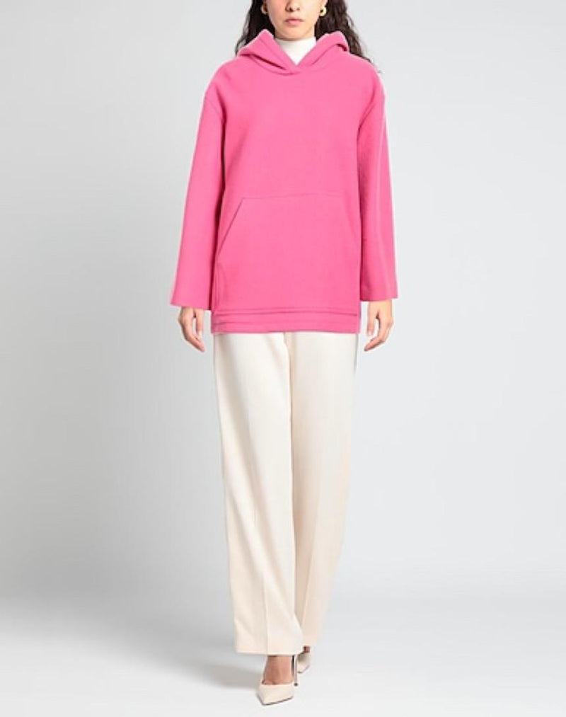 MSGM Pink Wool Knit Hoodie Sweater for Women 3342MDM110 227801 13