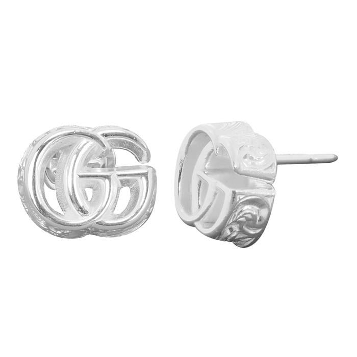 GUCCI GG Marmont Silver Earrings