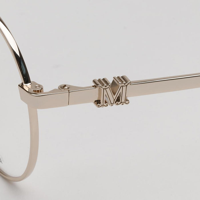 Max Mara Round Gold Metal Eyeglass Frames Unisex Accessories MM5081 032