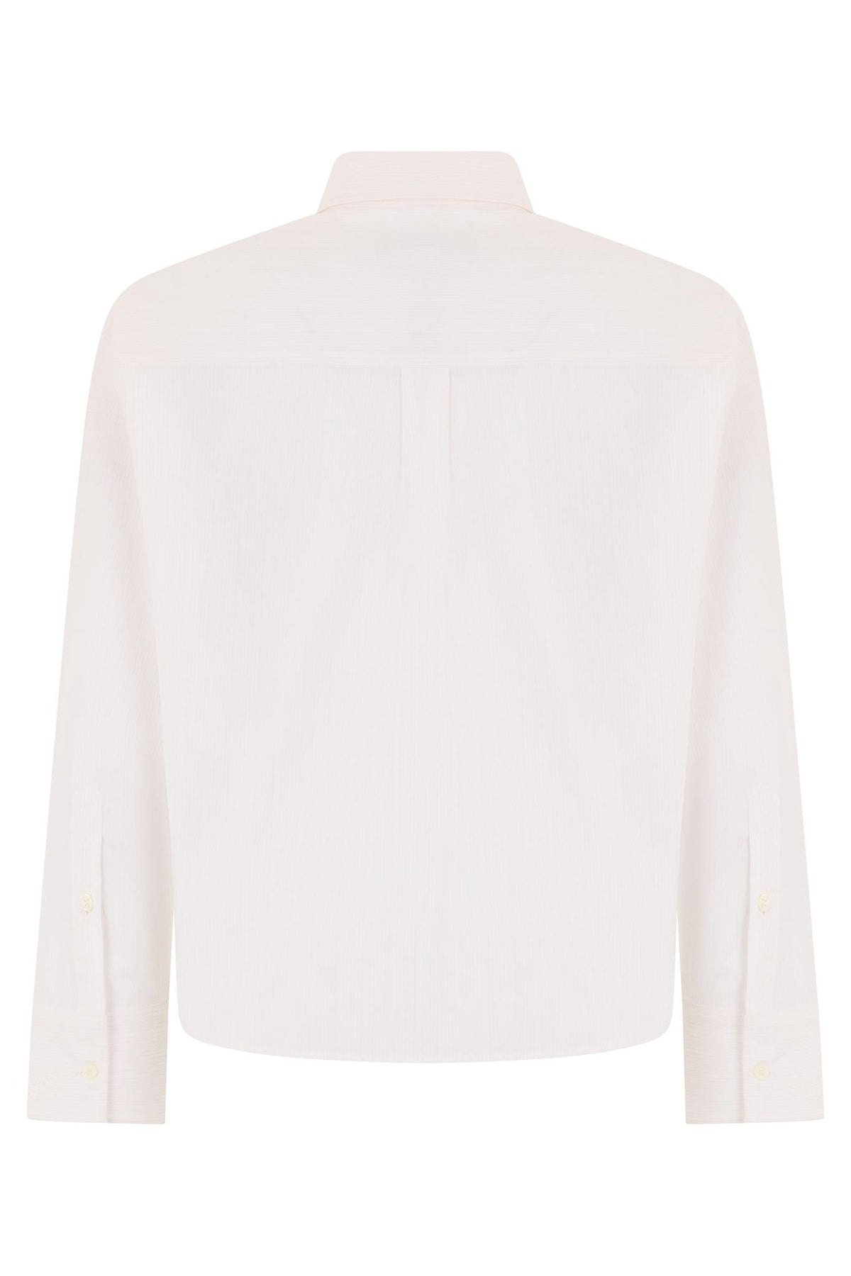 Maison Kitsune Long Sleeve Button-Up Shirt Women’s White Cotton