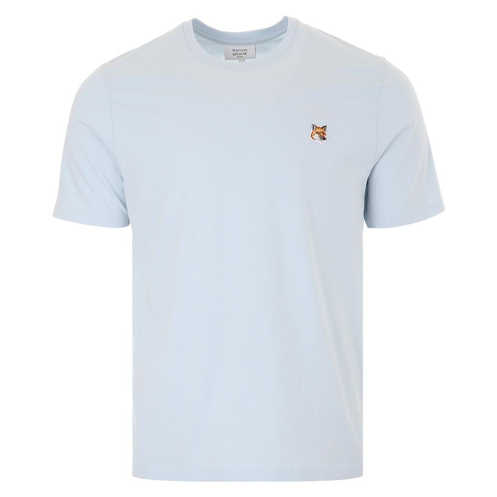 Maison Kitsune Fox Head Patch Cirrus Blue Short Sleeve T-Shir LM00104KJ0008 0072