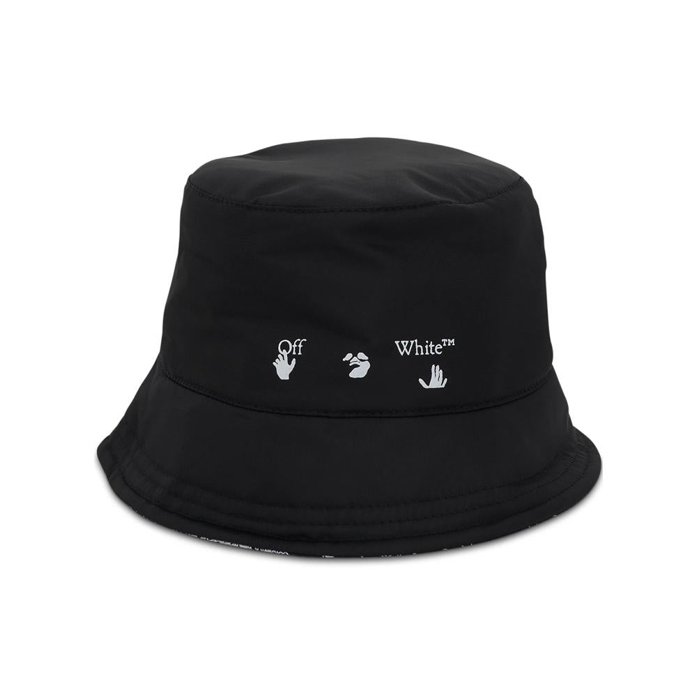 OFF WHITE Reversible Signature Logo Bucket Hat Black OWLB021F21FAB002 1001
