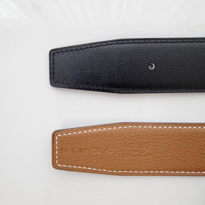 HERMES H Buckle Reversible 32mm Black Gold Matte Silver Men’s Leathe H064544CB86