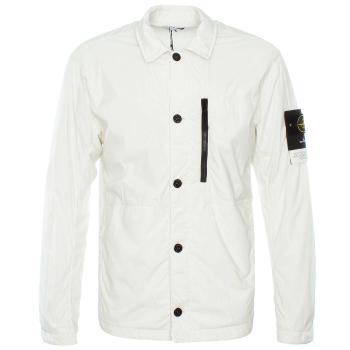 STONE ISLAND Skin-Touch Jacket with Logo Patch for Men Black