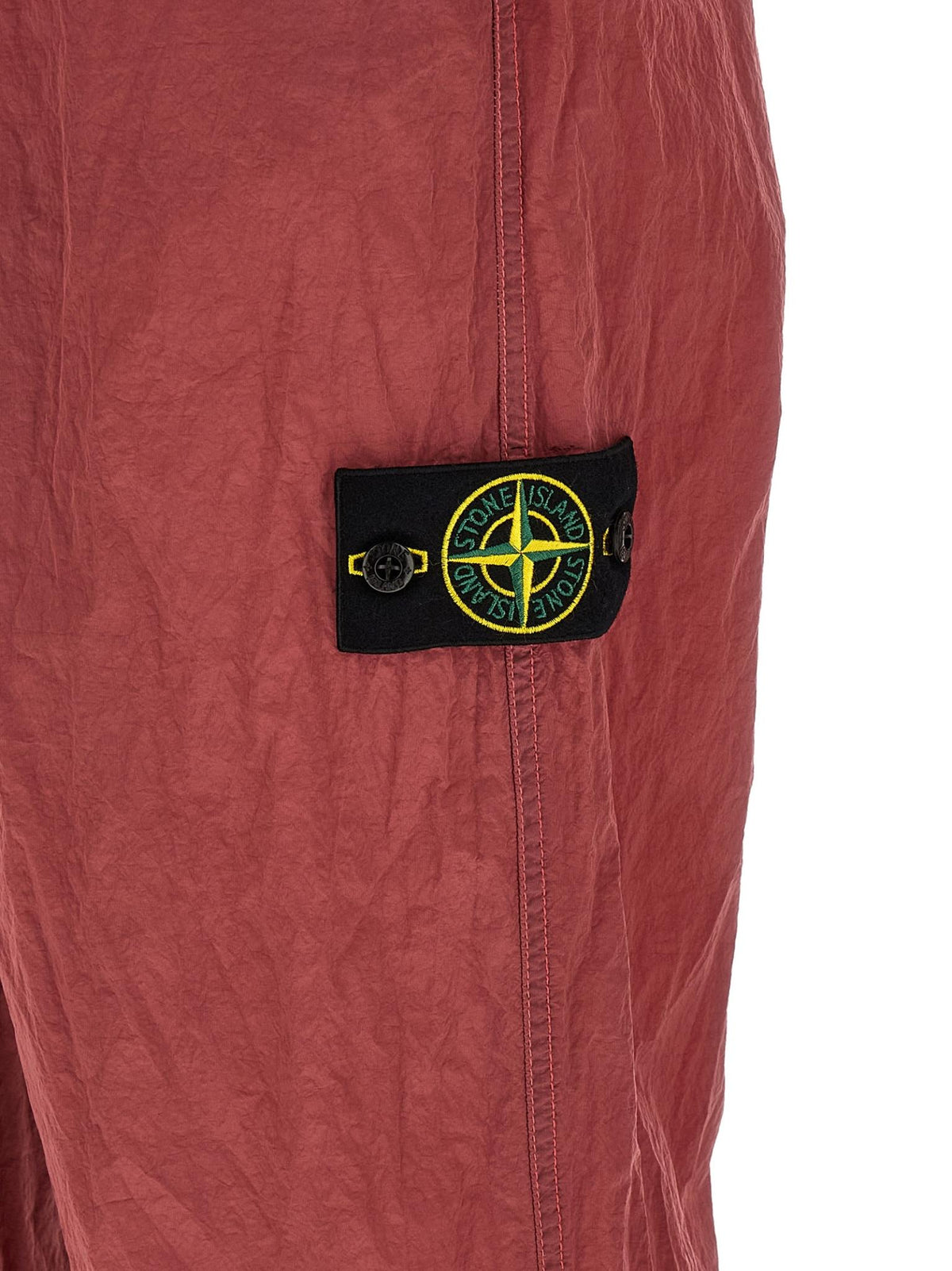 STONE ISLAND Black Cropped Trousers for Men