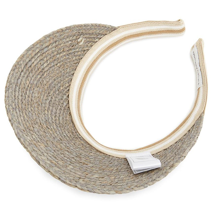 HELEN KAMINSKI Women's Striped Sun Visor HAT50265 ECLIPSE MELANGE NOUGAT STRIPE