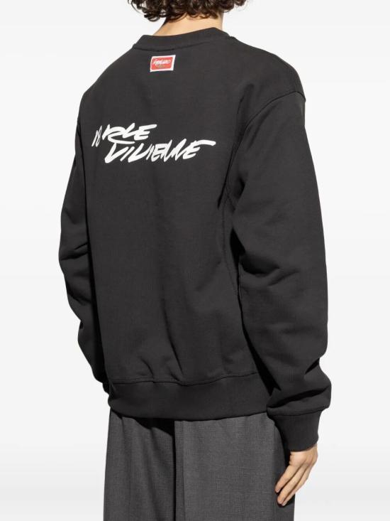 KENZO Black Long-Sleeve Sweatshirt for Men FF65SW2524MC99J