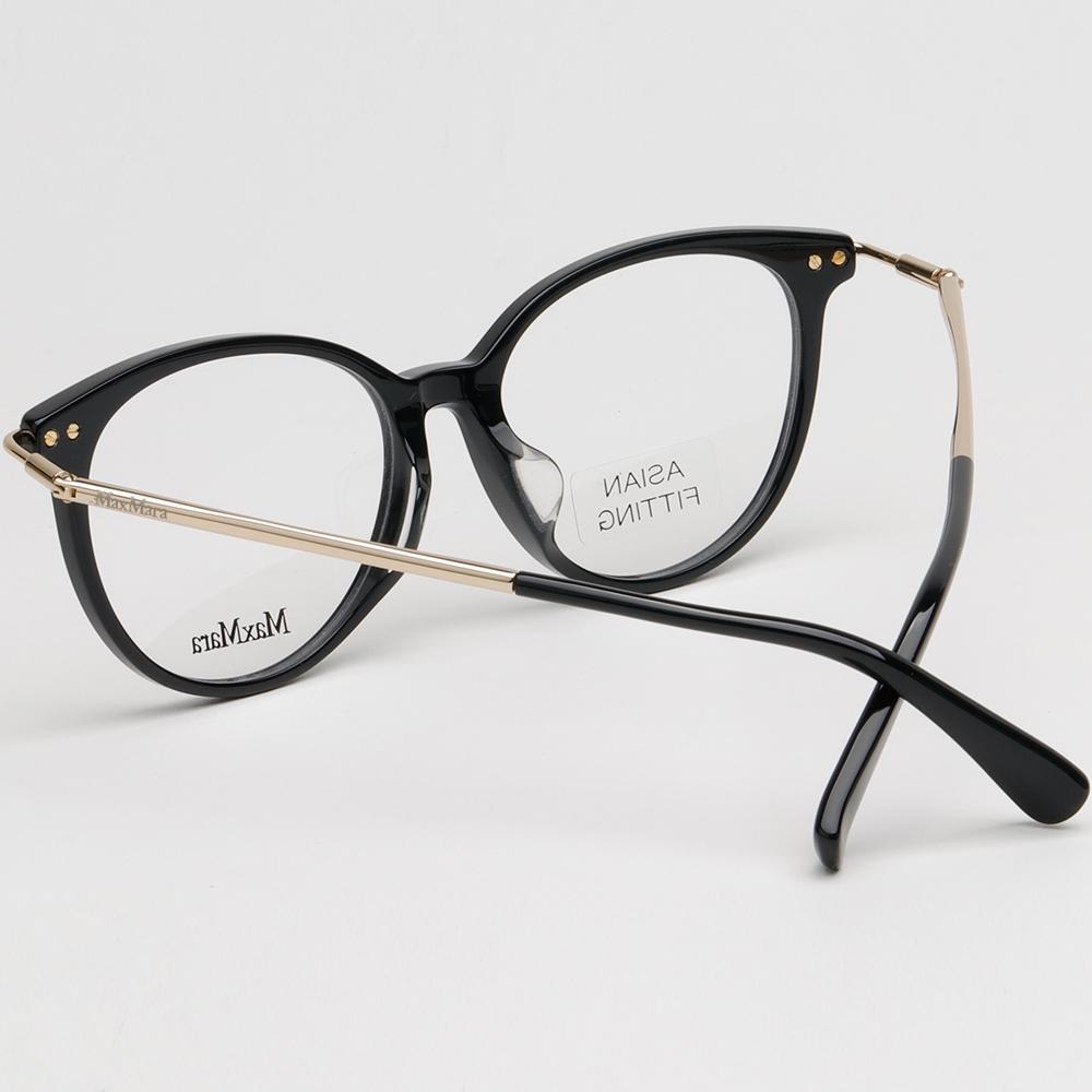 Max Mara Asian Fit Acetate Horn-Rim Eyeglasses Unisex MM5064D 001