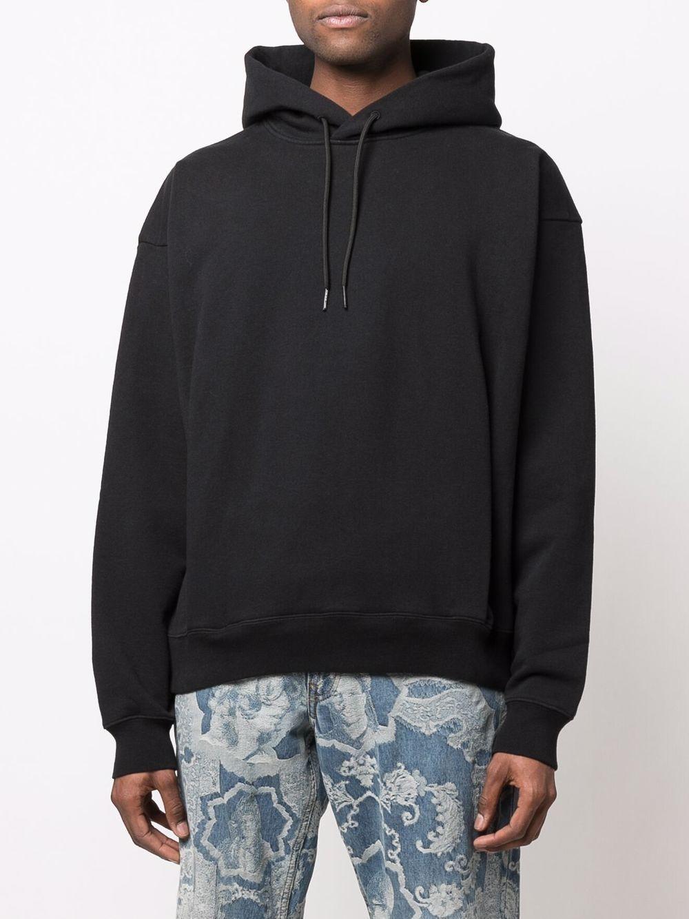 MARTINE ROSE Black Back Lettering Hooded Sweatshirt CMRSS28602FL BLACK STK