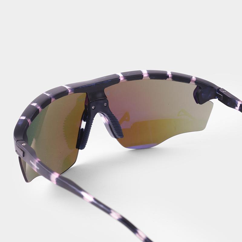 District Vision Junya Racer Unisex Sunglas DVG003 Navy Pink Mosaic D Blue Mirror