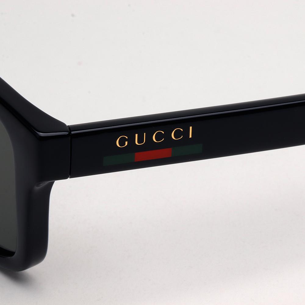 GUCCI Rectangular Acetate Sunglasses Unisex Asian Fit Black GG1986 SA 001