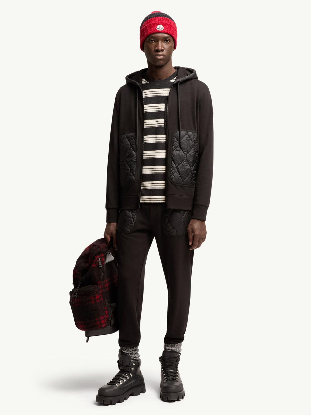 Moncler Black Zip-Up Jacket for Men