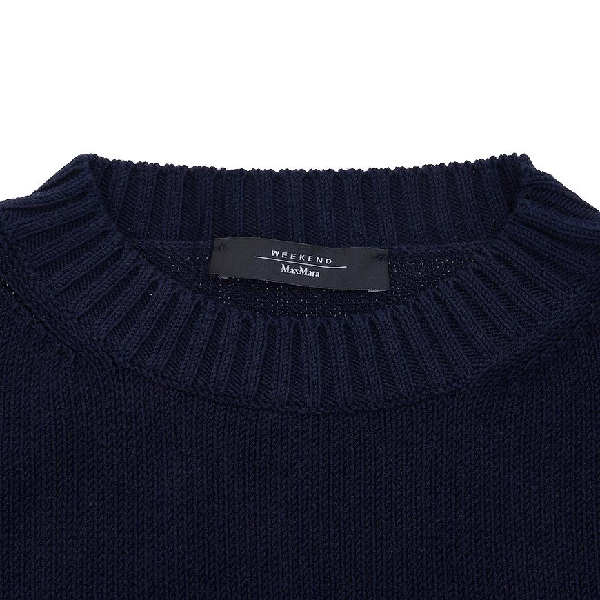Max Mara NESPOLA Cotton Round Neck Knit Sweater for Women