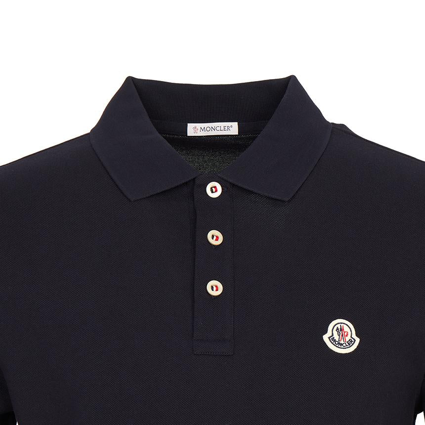 Moncler Maglia Men’s Polo Short Sleeve T-Shirt Navy Cotton