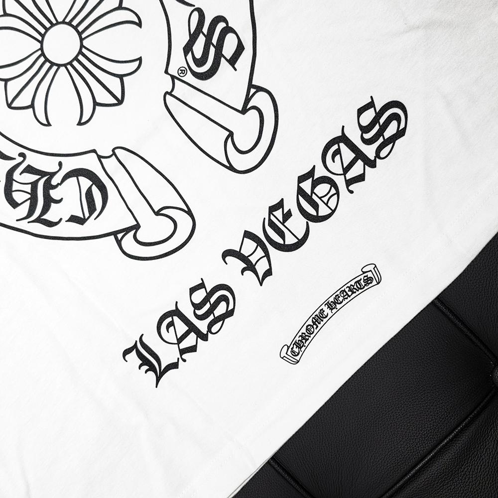 Chrome Hearts Horseshoe Short Sleeve T-Shirt White Black Las Vegas