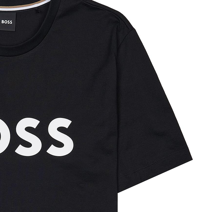 HUGO BOSS Logo Print T-Shirt Black White Men’s