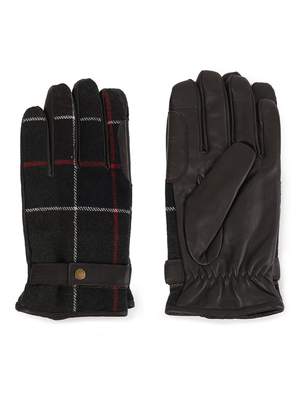 Barbour Men’s Tartan Leather Gloves