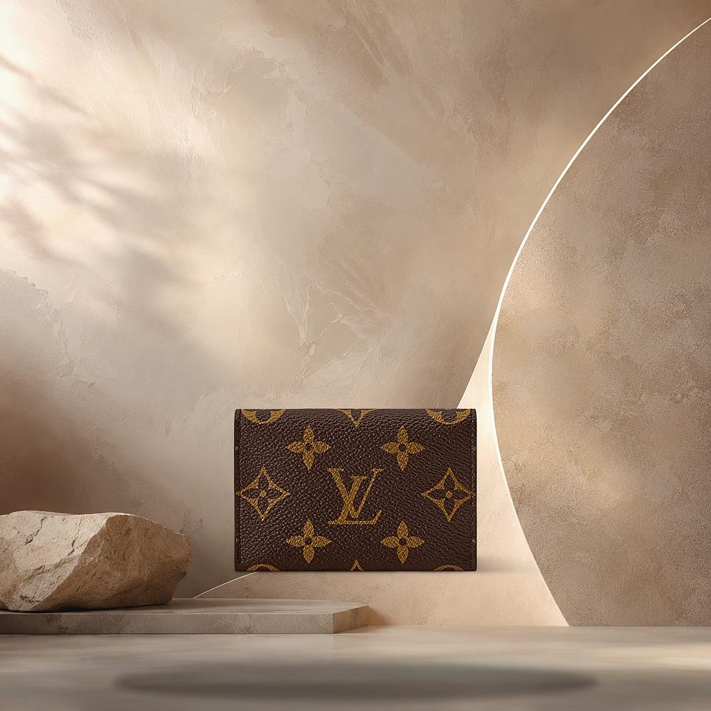 Louis Vuitton Monogram Iced Gold Silver Slim Card Holder M26680