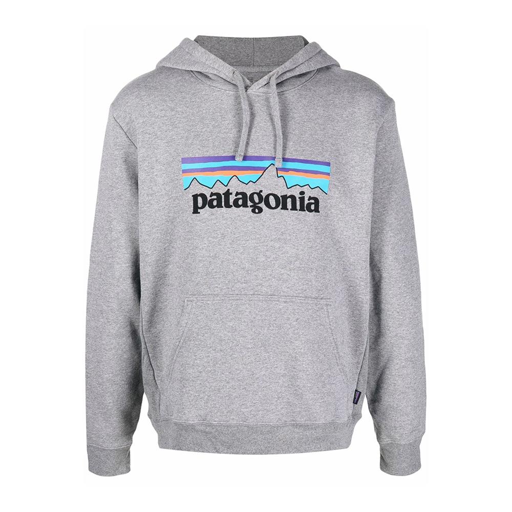 patagonia Logo Hooded Sweatshirt Gray Men’s Hoodies