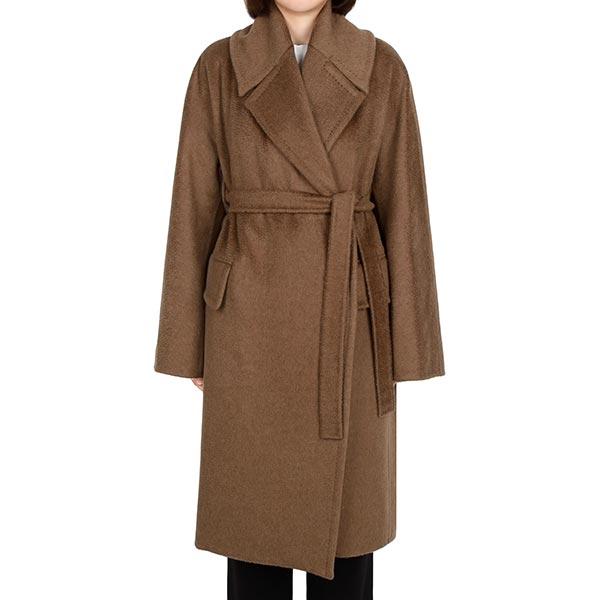 Max Mara Brown Wool Cashmere Coat ATTUALE 003