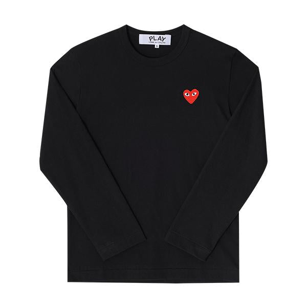 Comme des Garcons Red Heart Patch Long Sleeve T-Shirt Men