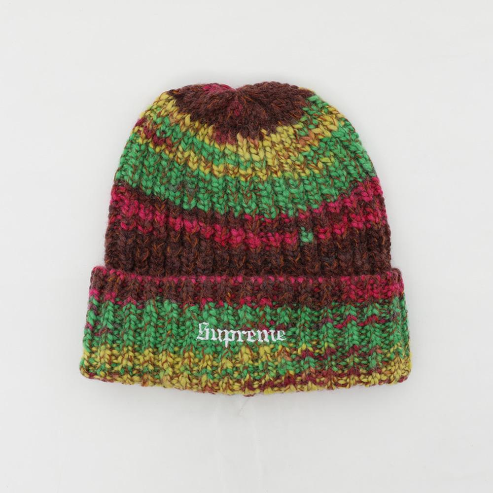 Supreme Space-Dye Stripe Unisex Beanie FW24BN37 BROWN