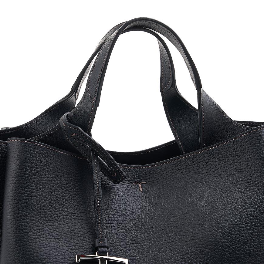Tods Mini Shoulder Tote Bag Women’s New Collection Black Leather