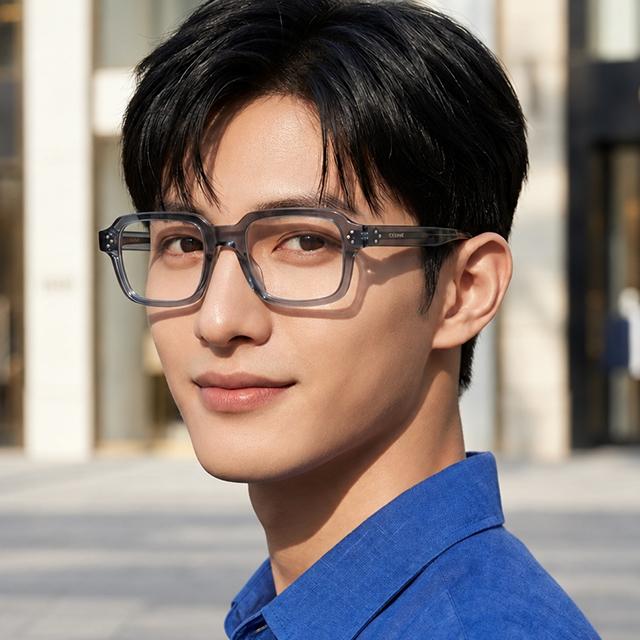 CELINE Rectangular Translucent Acetate Unisex Eyeglass Frames CL50144U 020